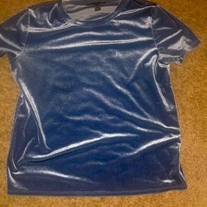 Blue velvet top